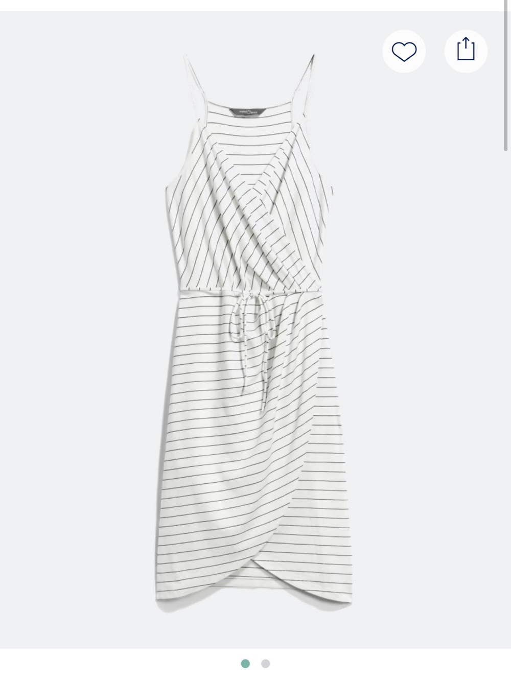 Market & Spruce White Dress with Black Stripes